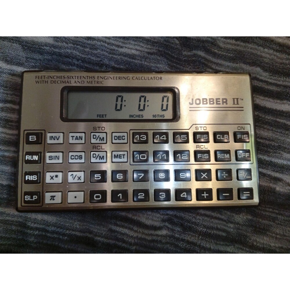 Jobber II 2 Calculator Feet-Inches-Sixteenths Engineering Calculator